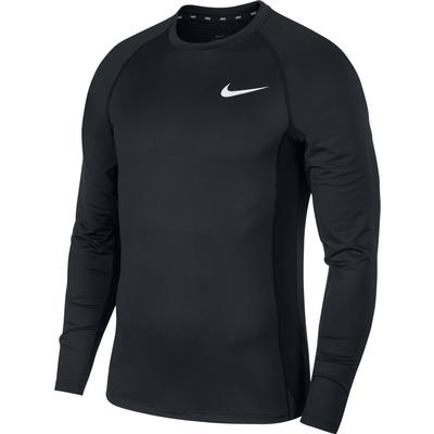 Men's Nike Pro Long Sleeve Slim Fit BLACK/WHITE
