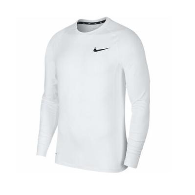 Men's Nike Pro Long Sleeve Slim Fit WHITE/BLACK