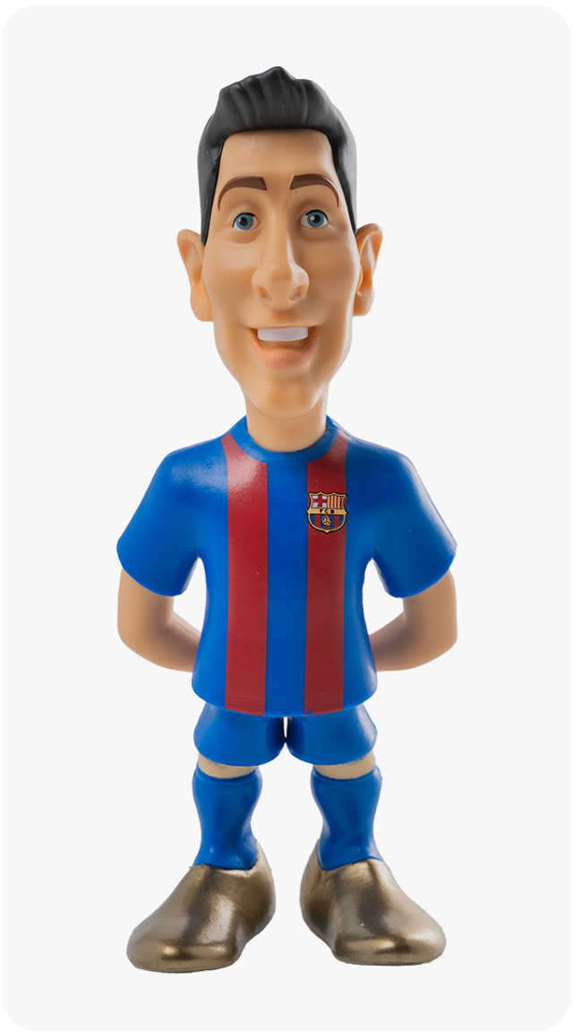 Figurine Minix Robert Lewandowski 12 cm du FC Barcelone