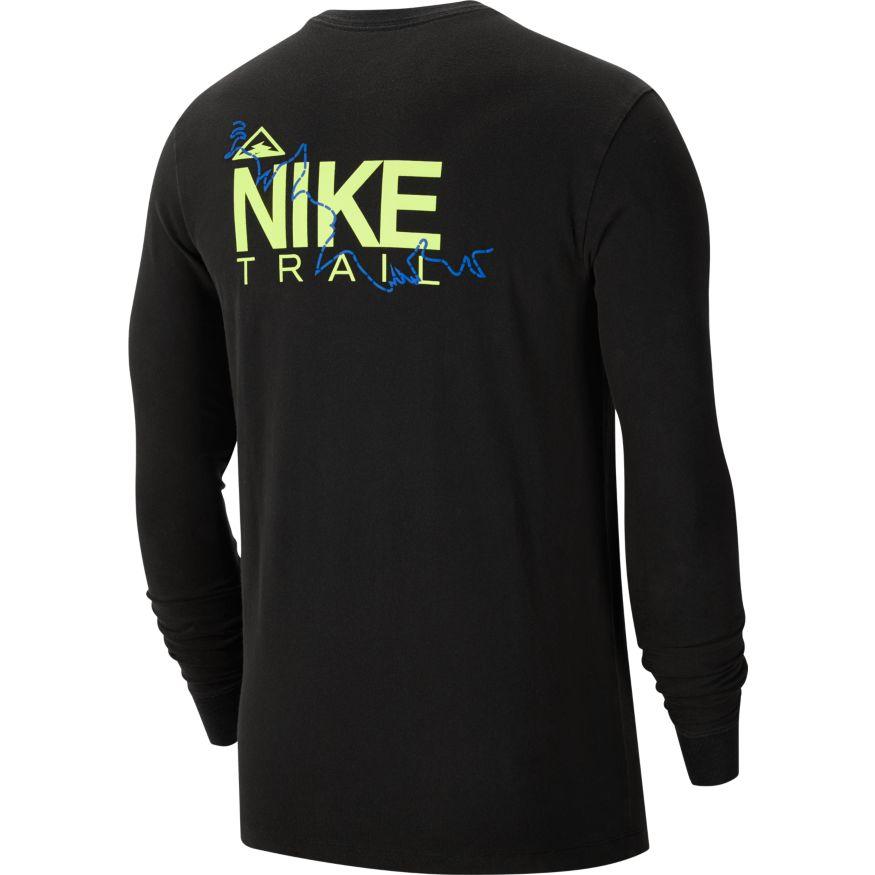 Mens Nike Dri- Fit Trail Long Sleeve T- Shirt