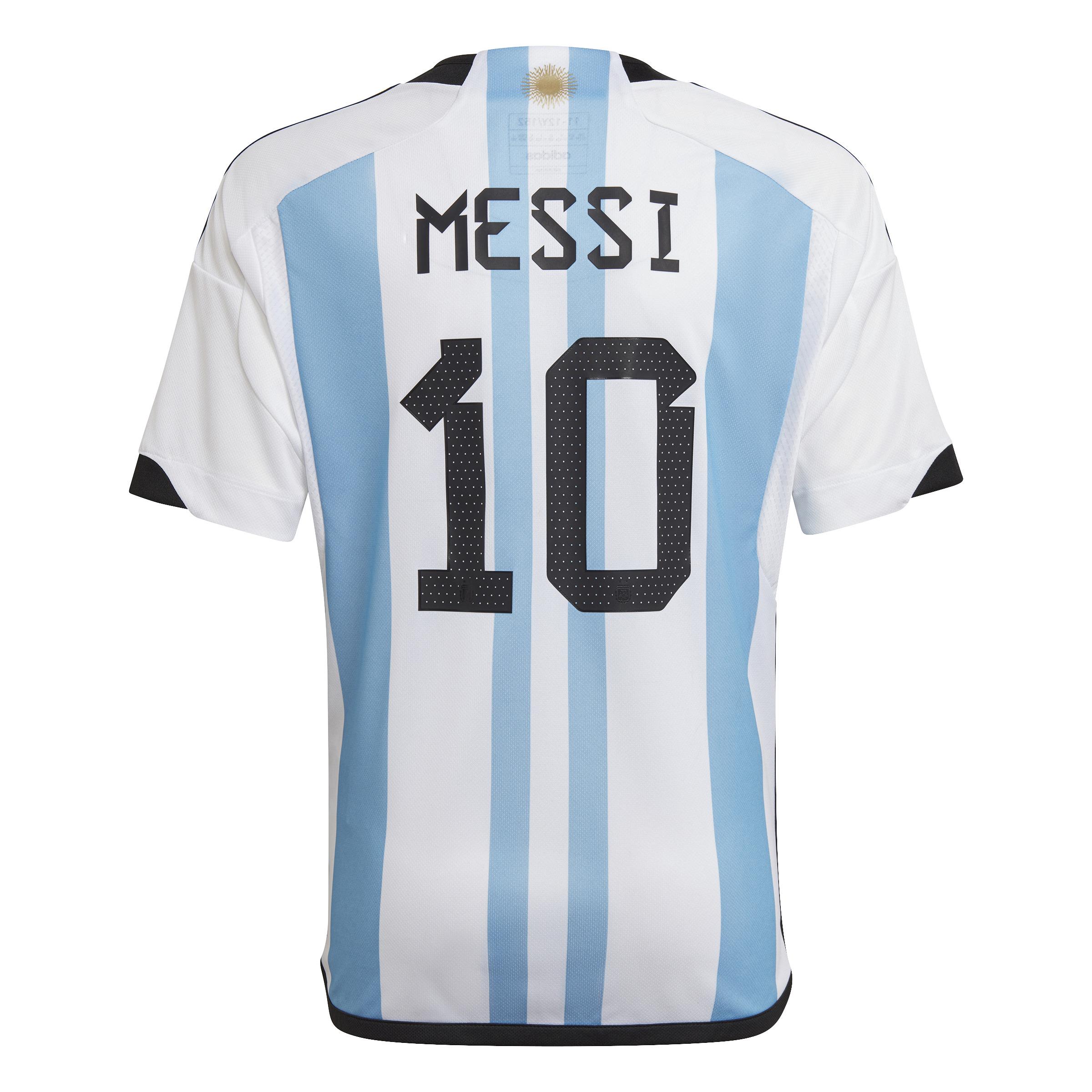 adidas Argentina Messi Home Jersey Youth World Cup 2022